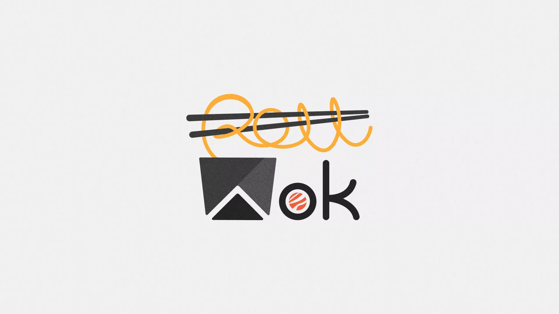 Разработка логотипа в Осе для суши-бара «Roll Wok Club» Разработка логотипа в Осе для суши-бара «Roll Wok Club»